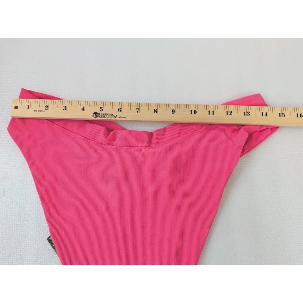 Kittenish Bikini Swim Set Womens‎ Large Pink Cheeky High Cut Beach Pool Vacation